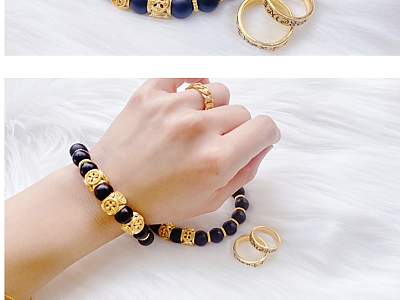 24k 크롬오닉스팔찌